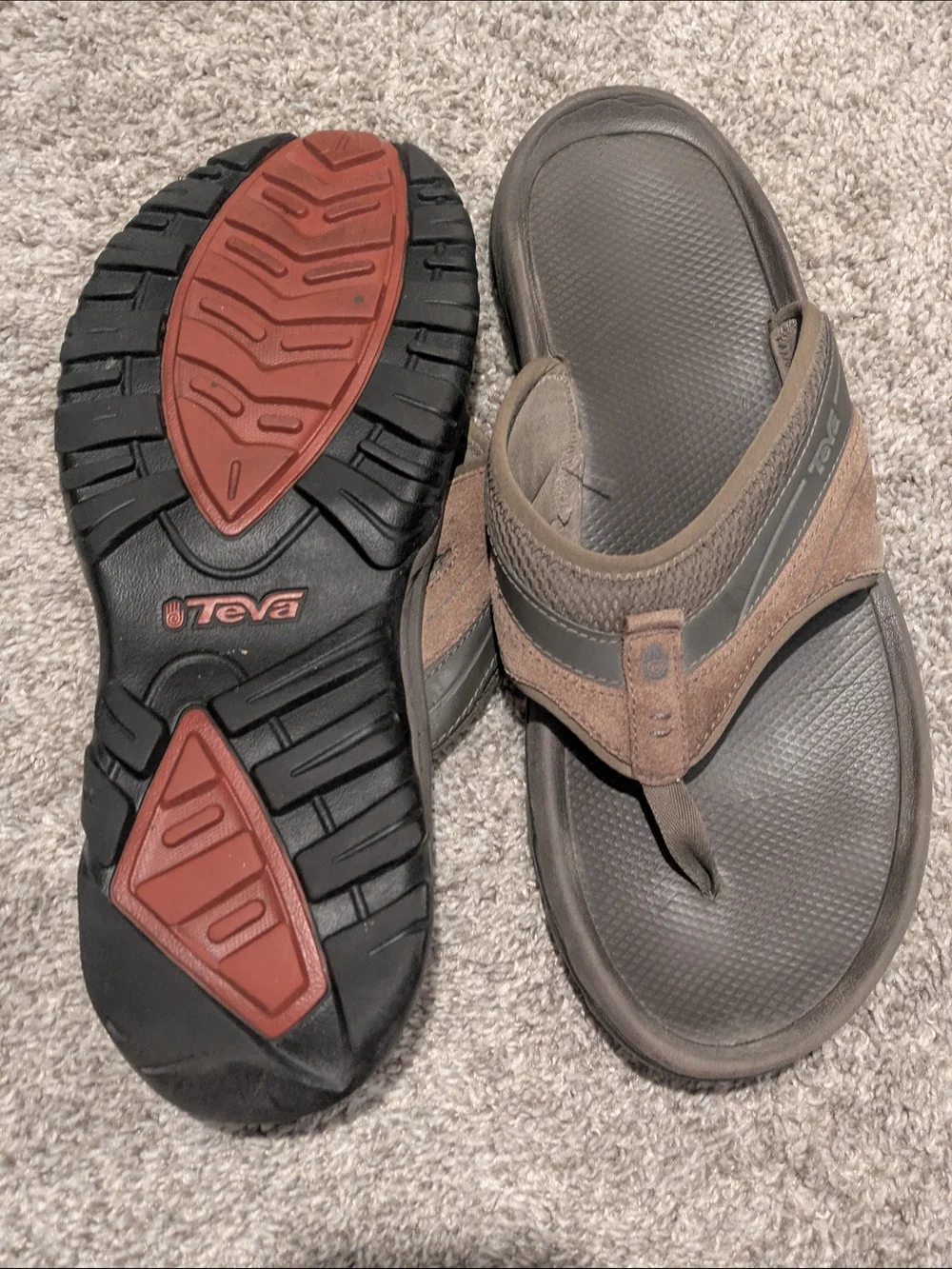Teva Pajaro Brown Suede Men's Thong Sandals